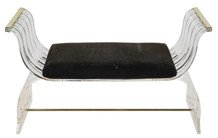 Lucite Bench in style of Charles Hollis Jones