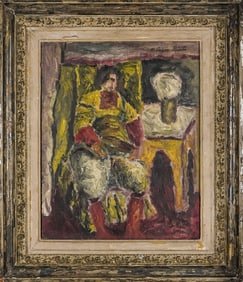 Biagio Pinto (IT 1911-1989) Interior with Woman