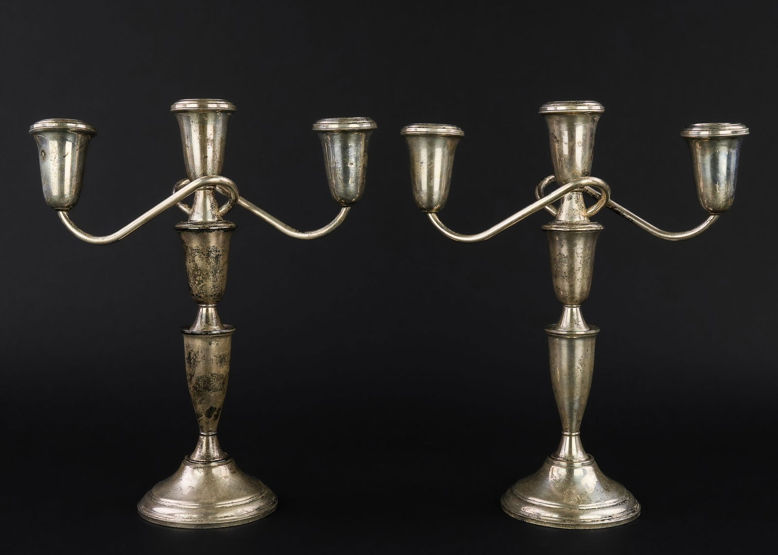 Pair of Empire Sterling Silver Candelabra (1 of 4)