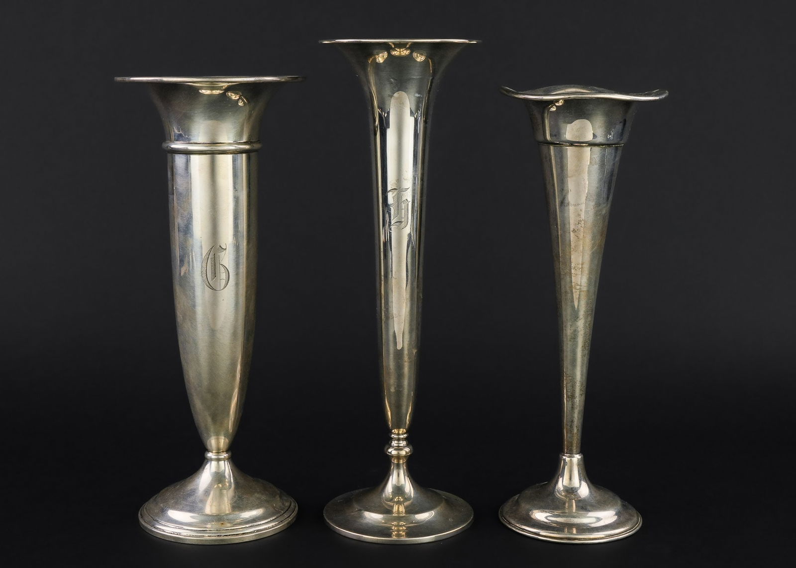 Group 3 Sterling Silver Trumpet Vases (1 of 5)