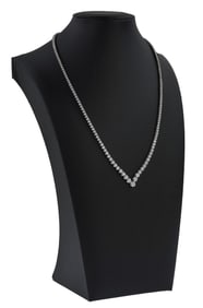 6.79 CT Diamond & White Gold Necklace