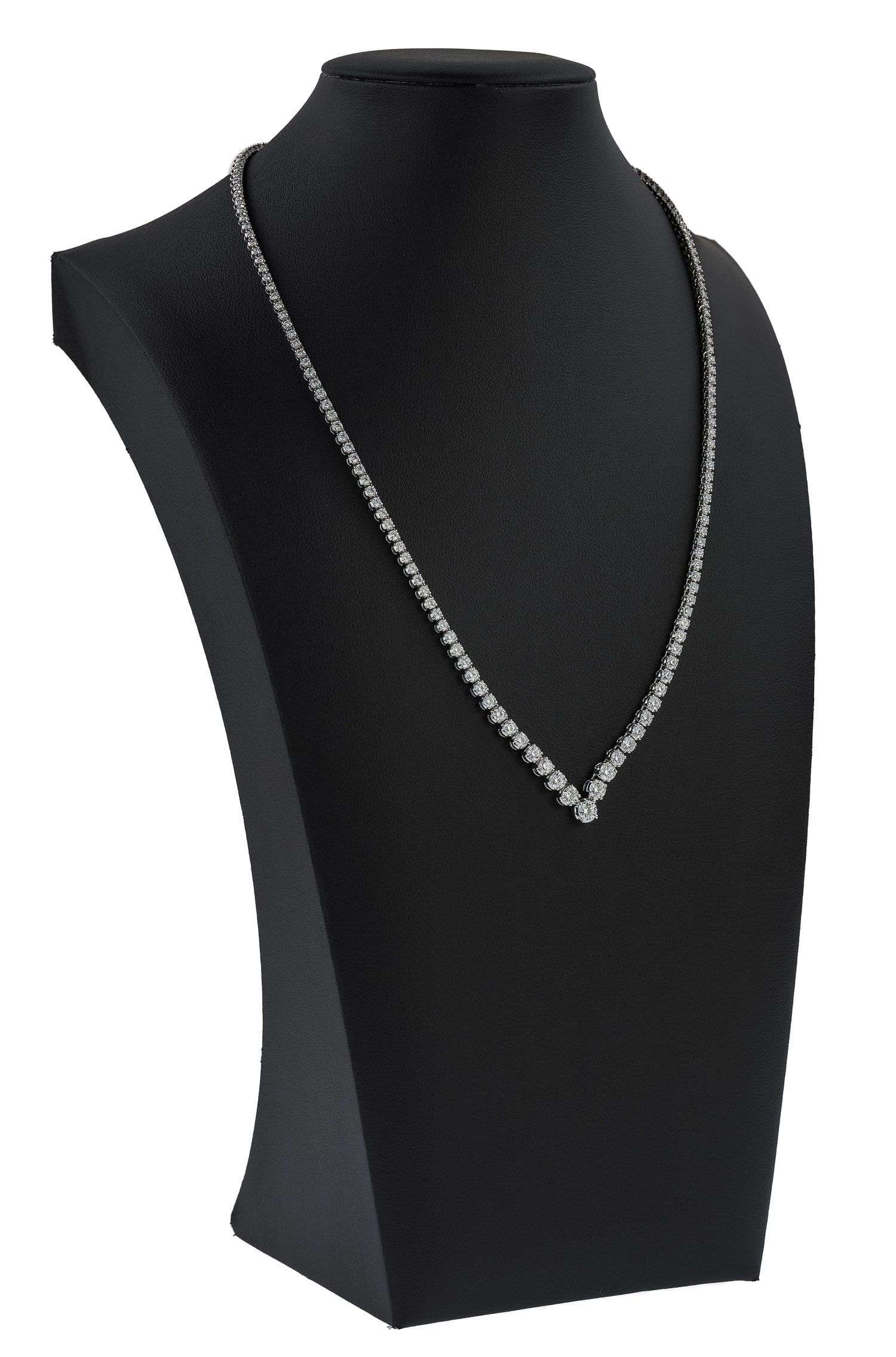 6.79 CT Diamond & White Gold Necklace (1 of 6)
