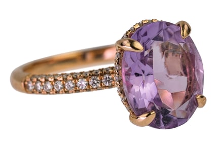 Amethyst & Diamond Ring