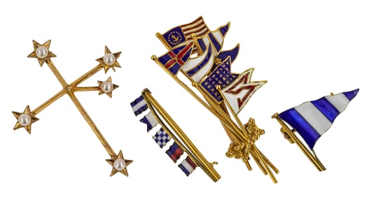 4 Enamel Pins Including Raymond Yard