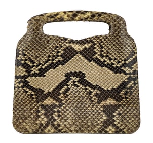 Judith Lieber Snakeskin Clutch Purse Handbag
