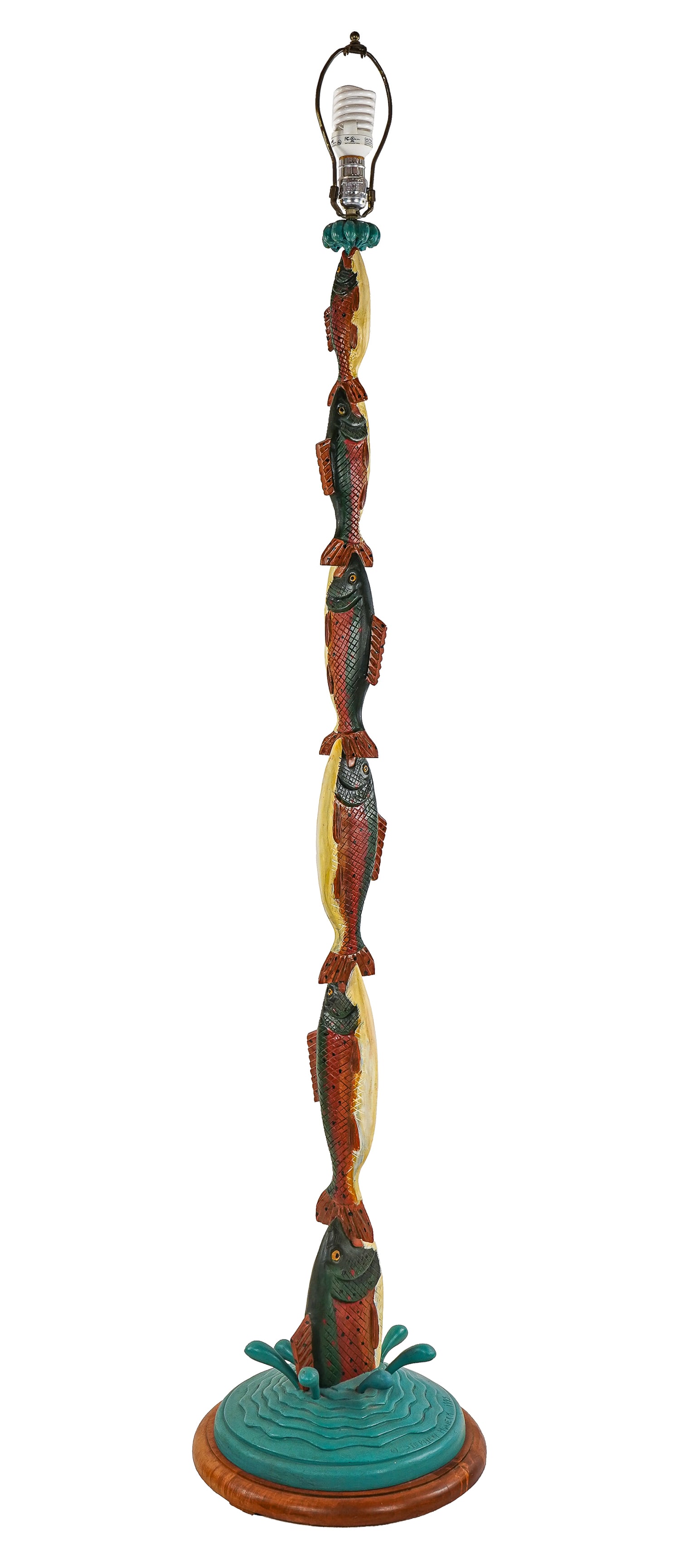 Stephen Huneck (VT 1948-2010) Fish Lamp (1 of 7)