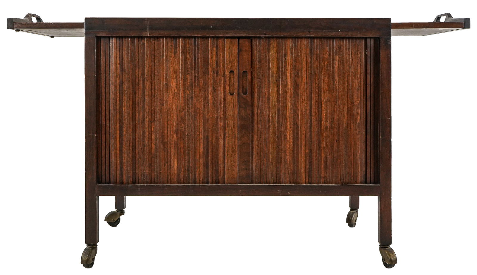 John Stuart for Mount Airy Walnut Tambor Bar Cart (1 of 11)