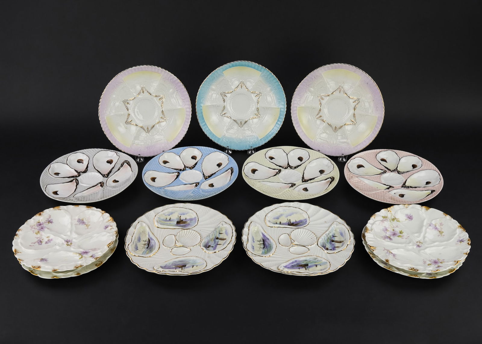 4 Sets of Porcelain Oyster Plates (1 of 5)
