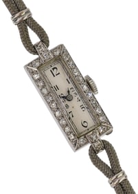 Platinum & Diamond Art Deco Ladies Wrist Watch