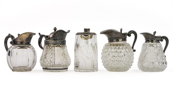 5 Sterling Top Syrup Pitchers