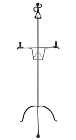 Colonial Style Wrought Iron Candle Lamp Floor Lamp