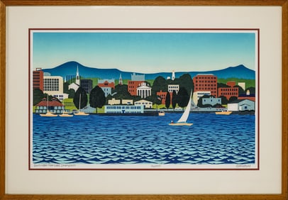 Sabra Field (VT 1935-) Burlington From Lake Champlain