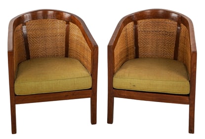Pair of Horseshoe Lounge Chairs