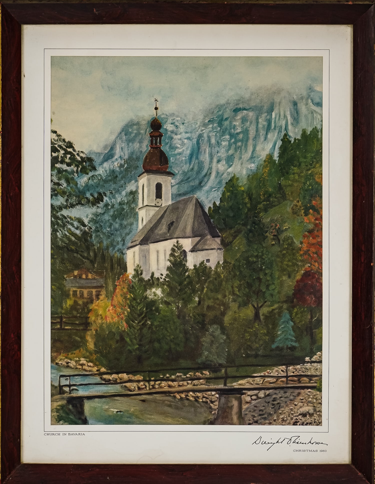 Dwight D. Eisenhower (AM 1890-1969) Church in Bavaria (1 of 4)
