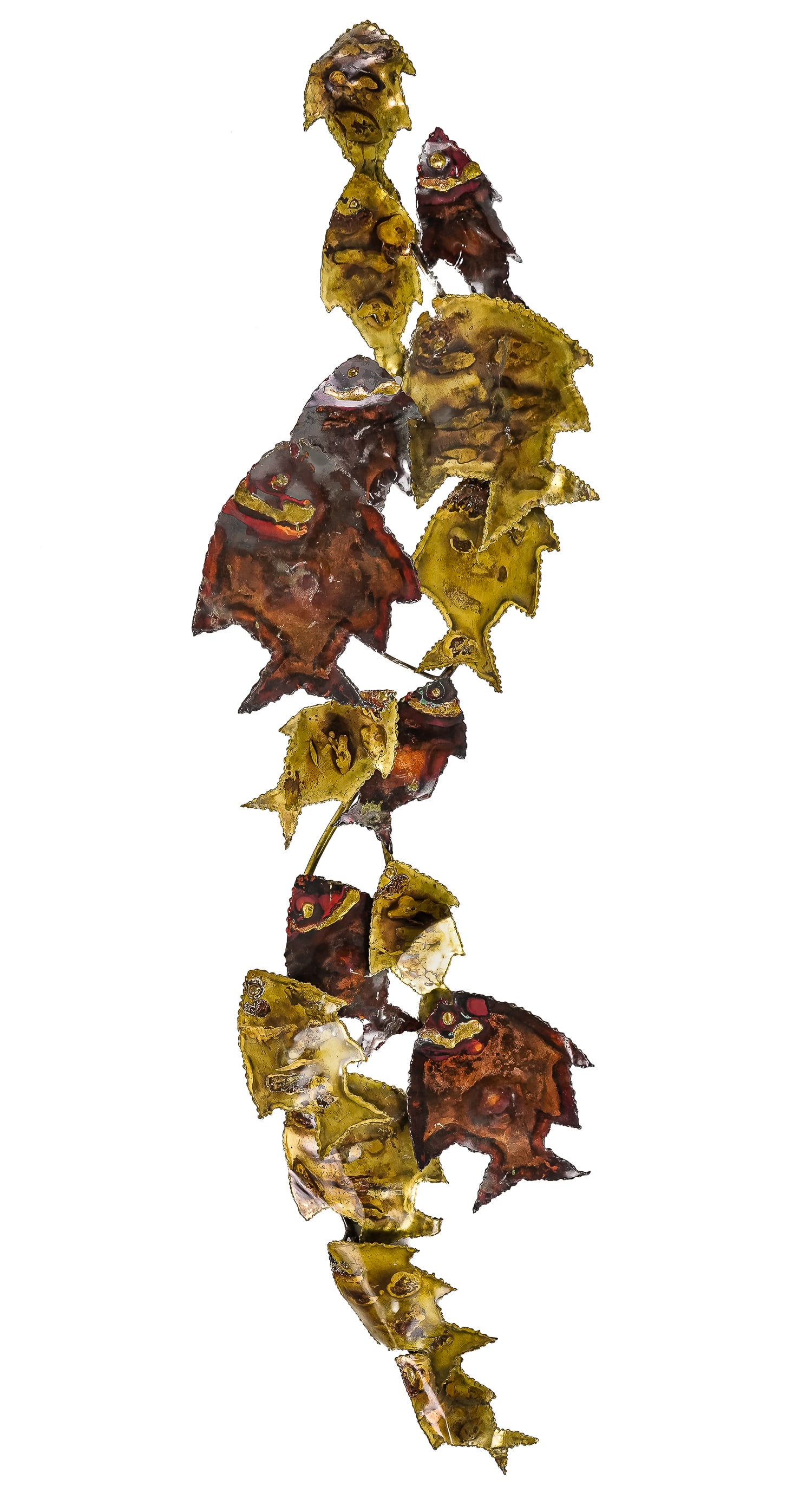 Modern Metal School of Fish Wall Sculpture (1 of 4)