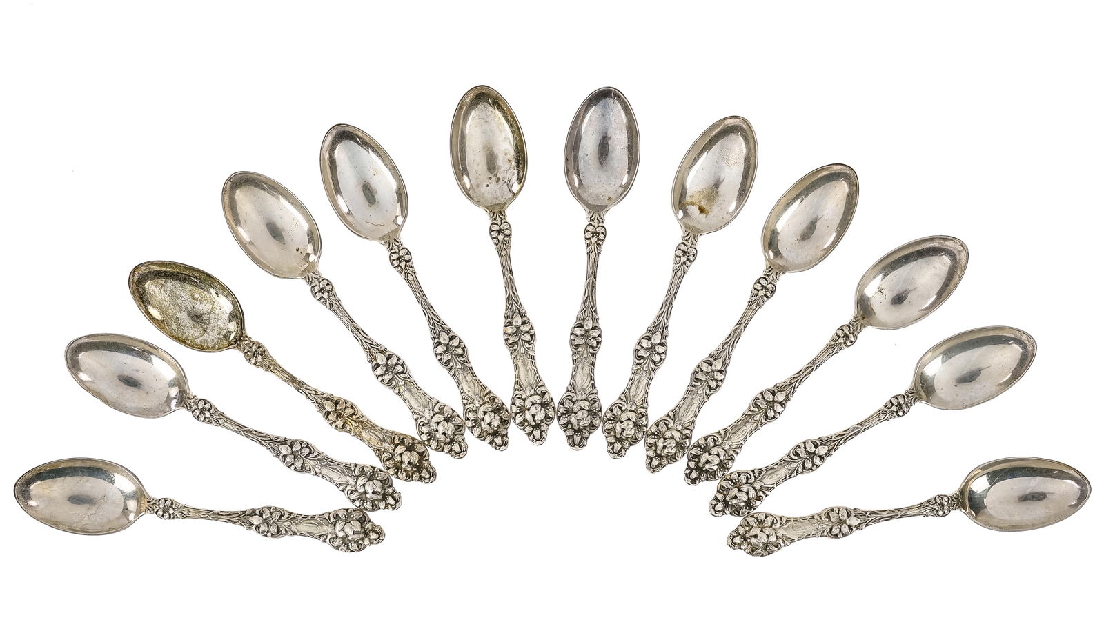 12 Alvin Old Orange Blossom Sterling Spoons (1 of 3)