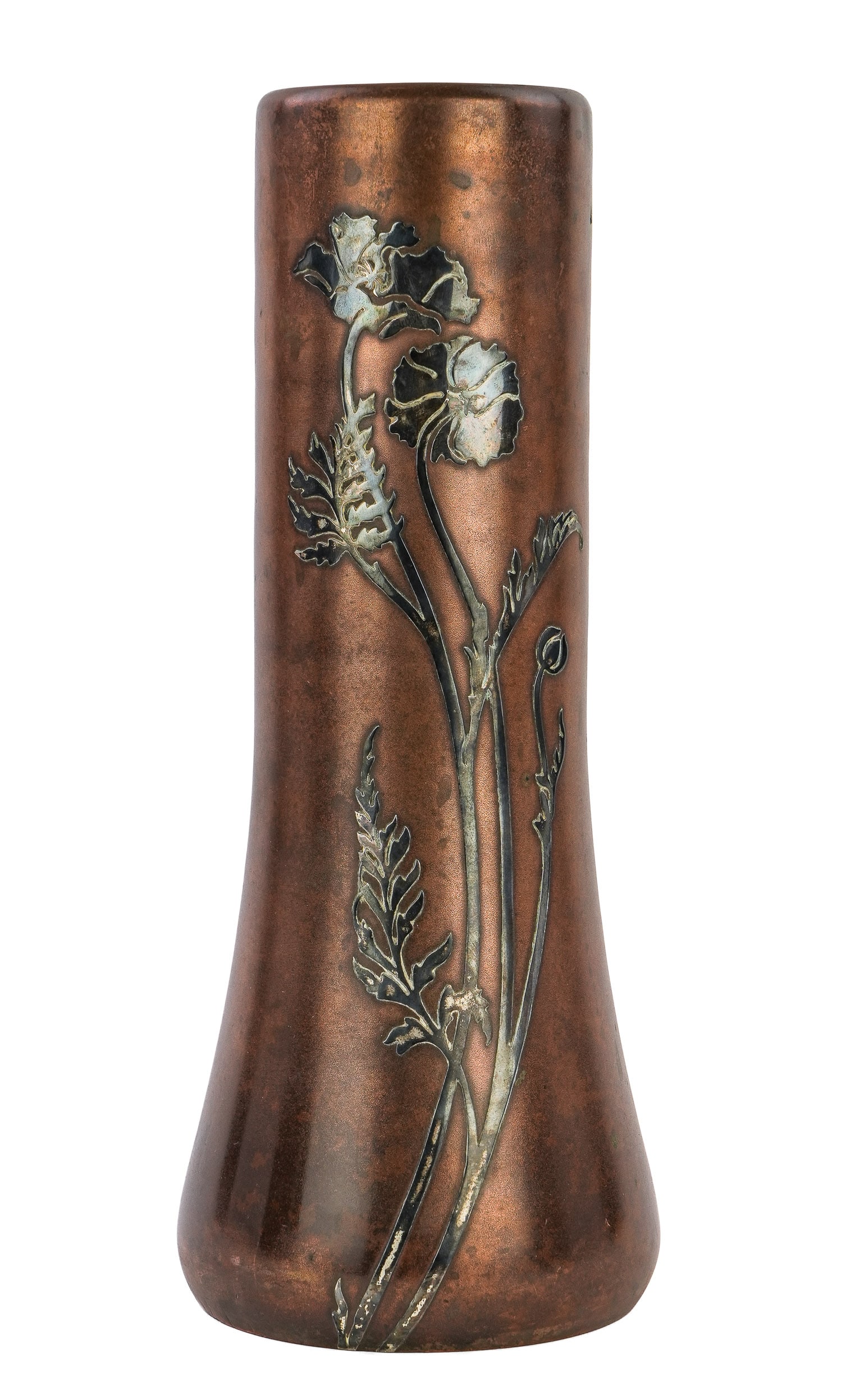 Heintz Mixed Metals Sterling on Copper Vase (1 of 7)