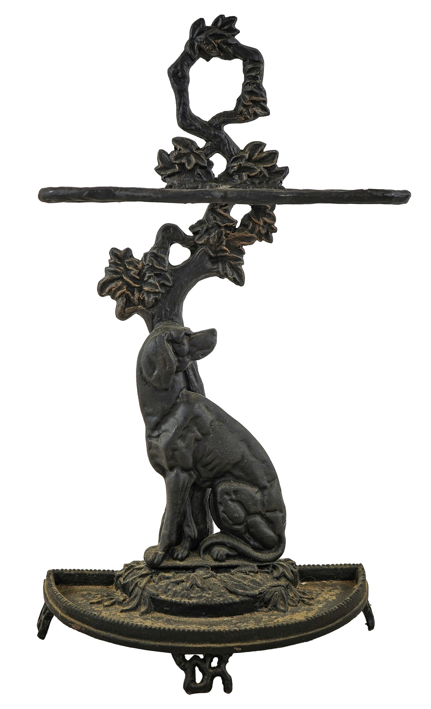 19th c English Cast Iron Sporting Dog Umbrella Stand (1 of 5)