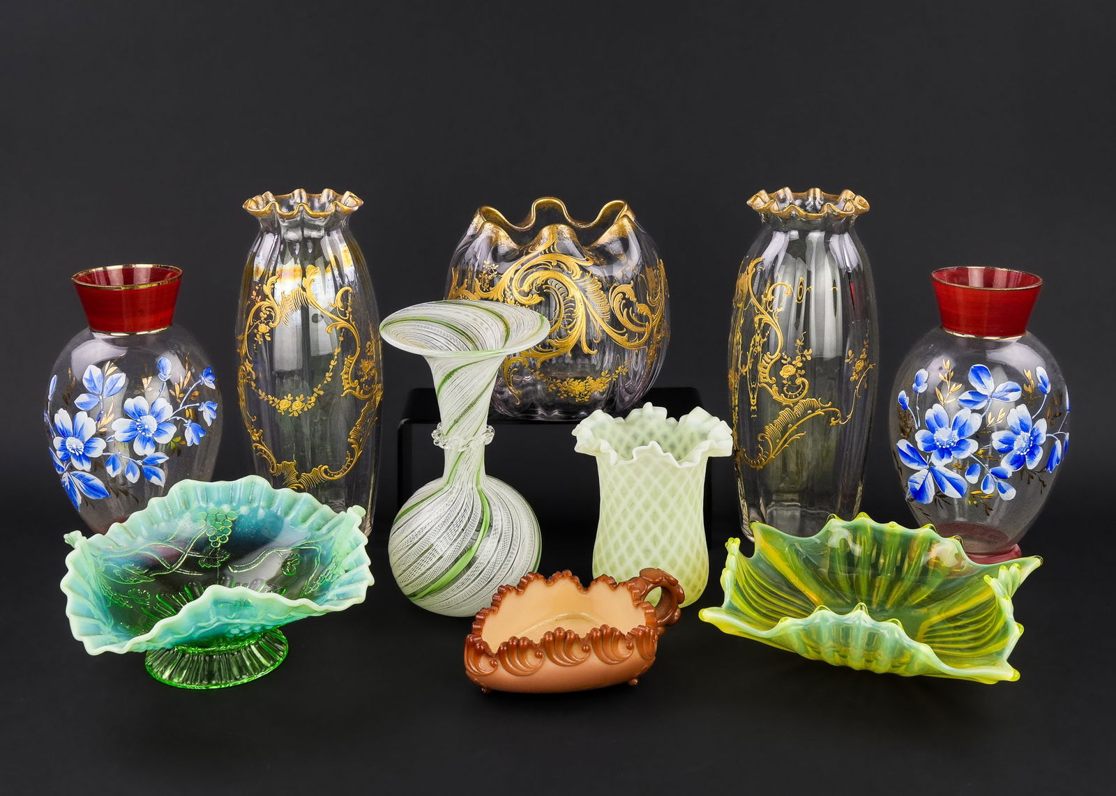 Group of Victorian Era Art Glass incl. Murano (1 of 7)