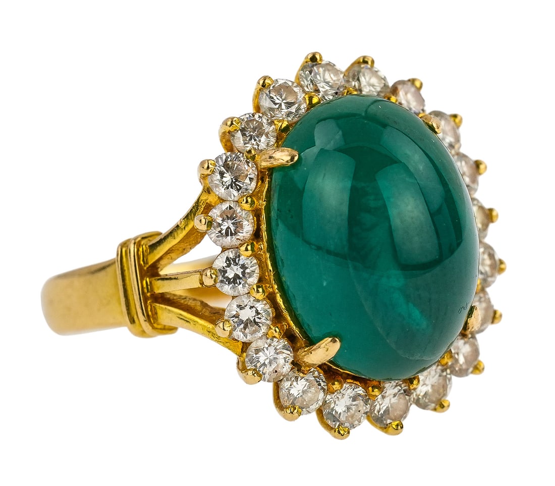 5.5 CT Emerald & Diamond Ring (1 of 6)