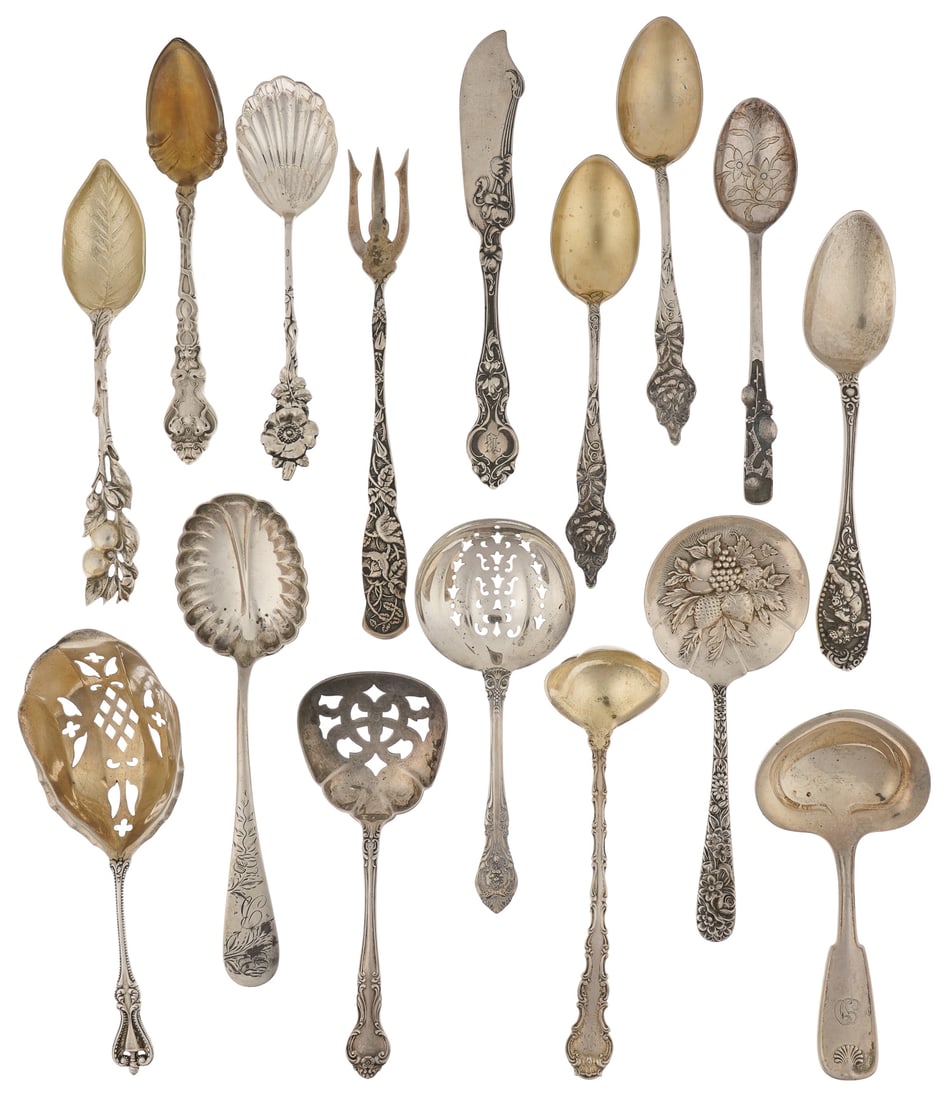 16 pcs Ornate Sterling Silver Flatware (1 of 2)