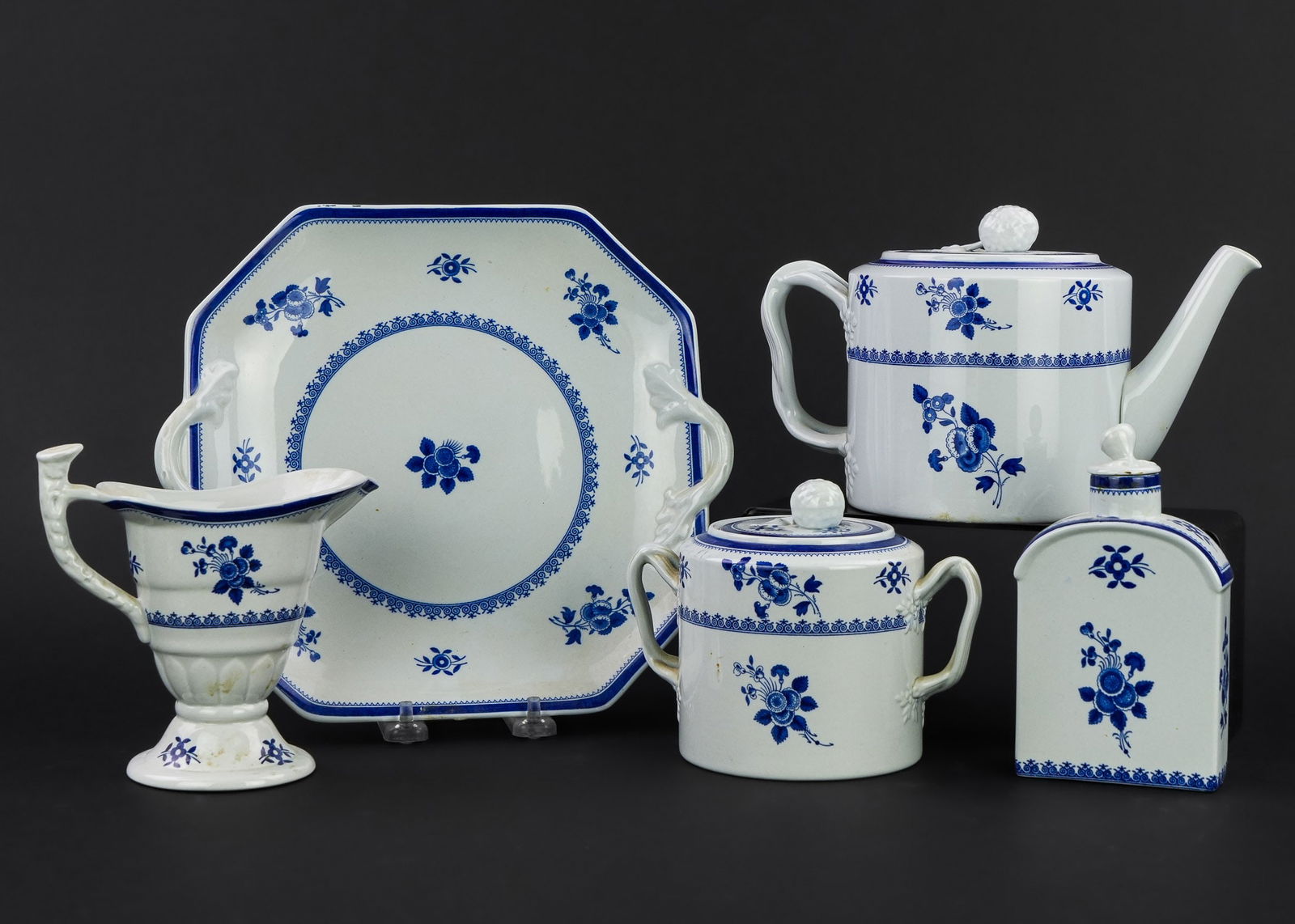 5 pc. Copeland Spode Gloucester Lowestoft Tea Set (1 of 6)