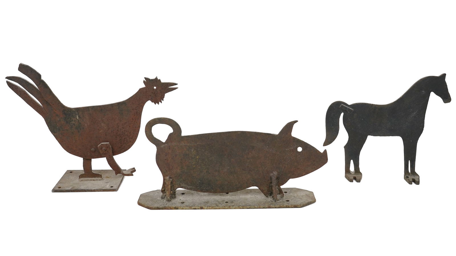 Early 20th c Sheet Iron Boot scrapers (1 of 3)