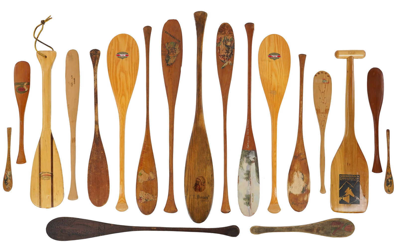 19 Miniature Canoe Paddles (1 of 3)