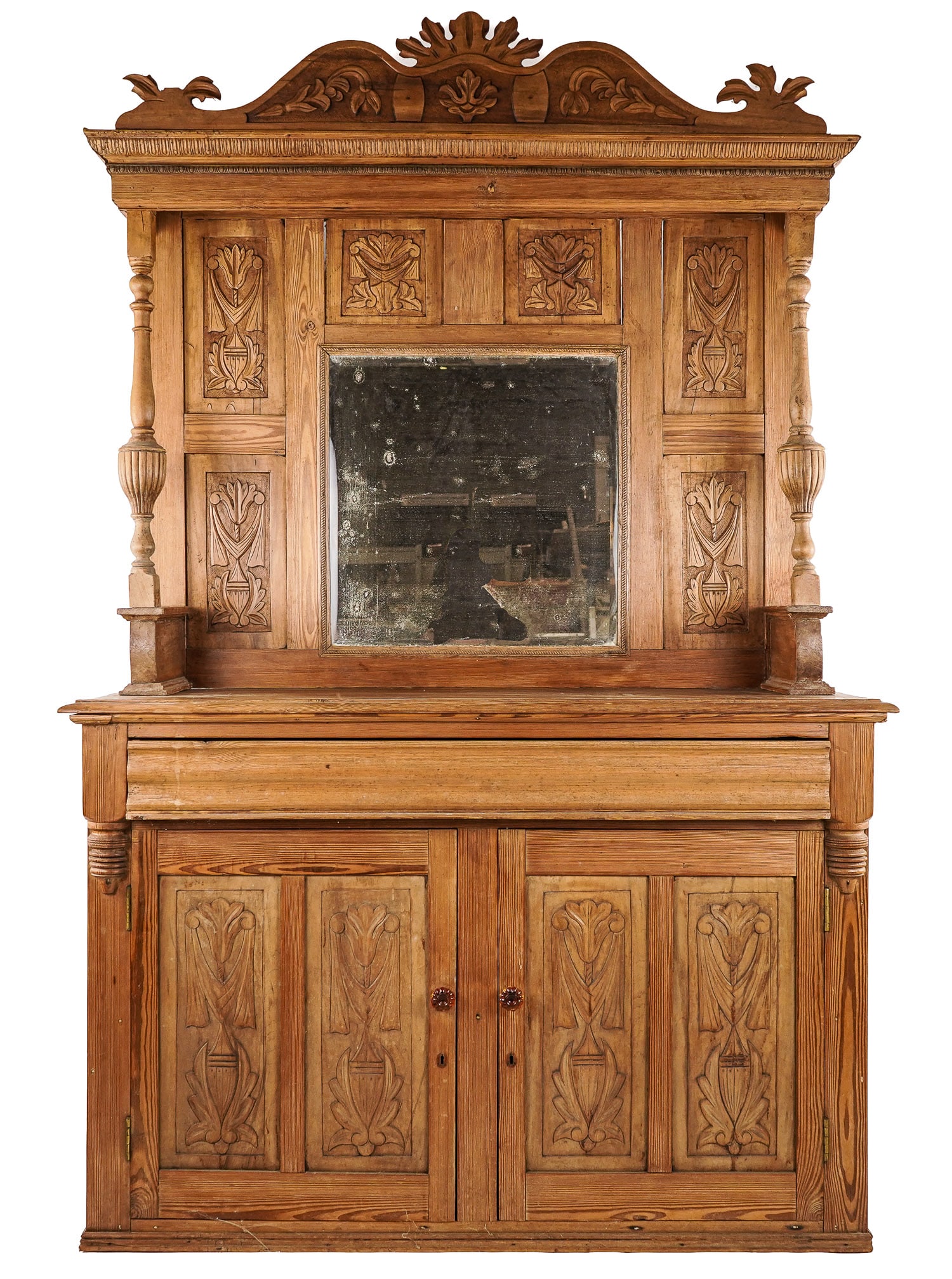 19th c Scandinavian Two Part Cupboard (1 of 1)