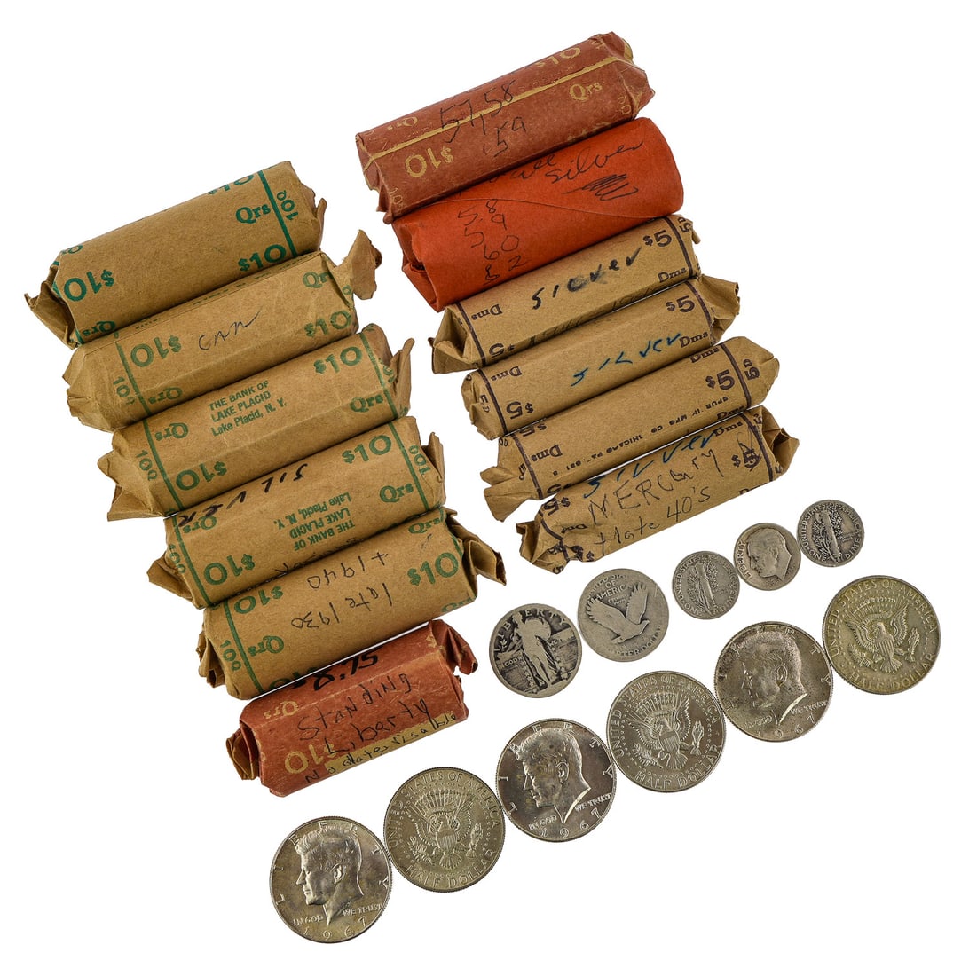 US Silver Quarter Dollars, Dimes (1 of 1)