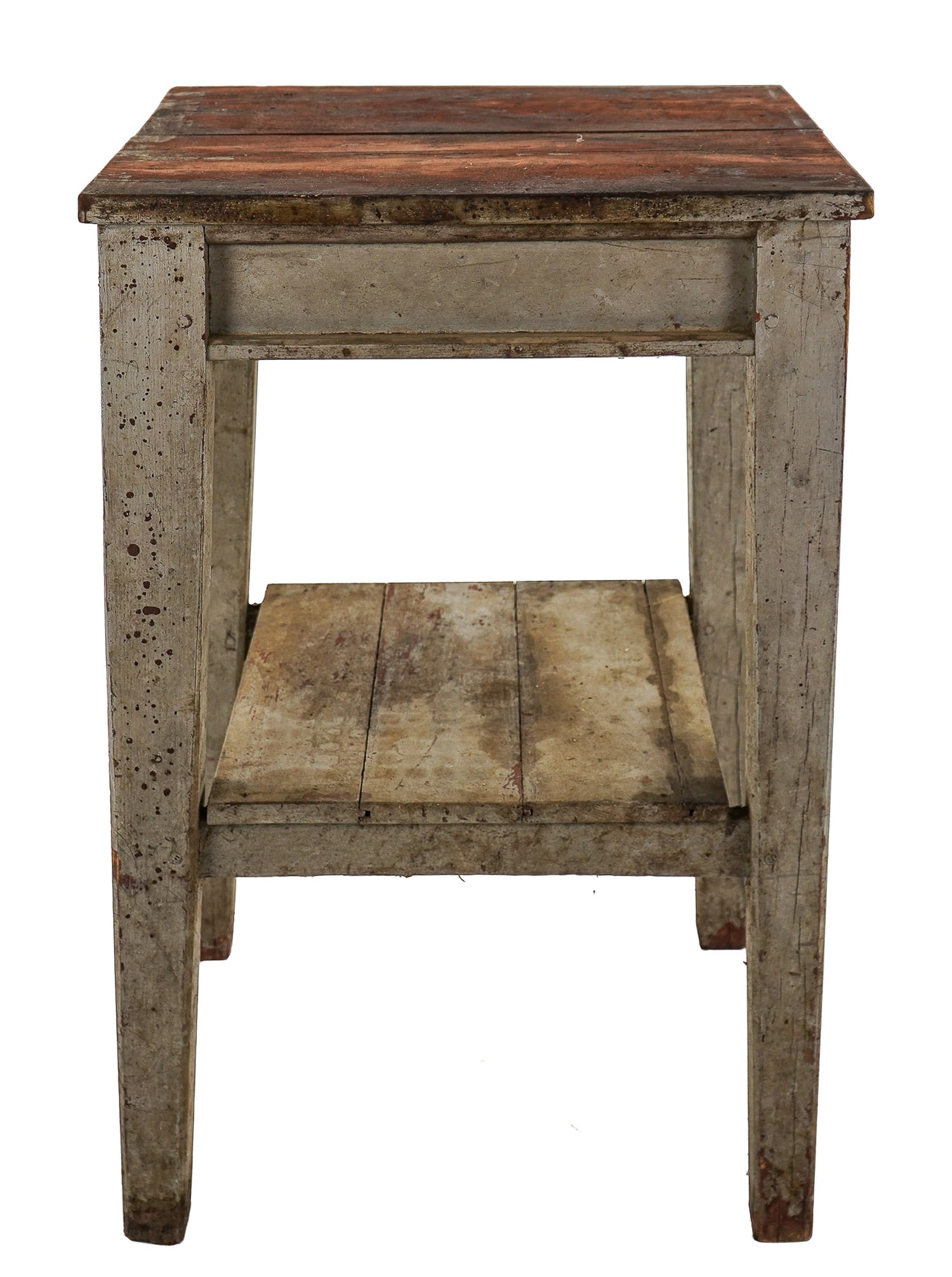 Country Primitive 2 Tier Store Clerks Table (1 of 1)