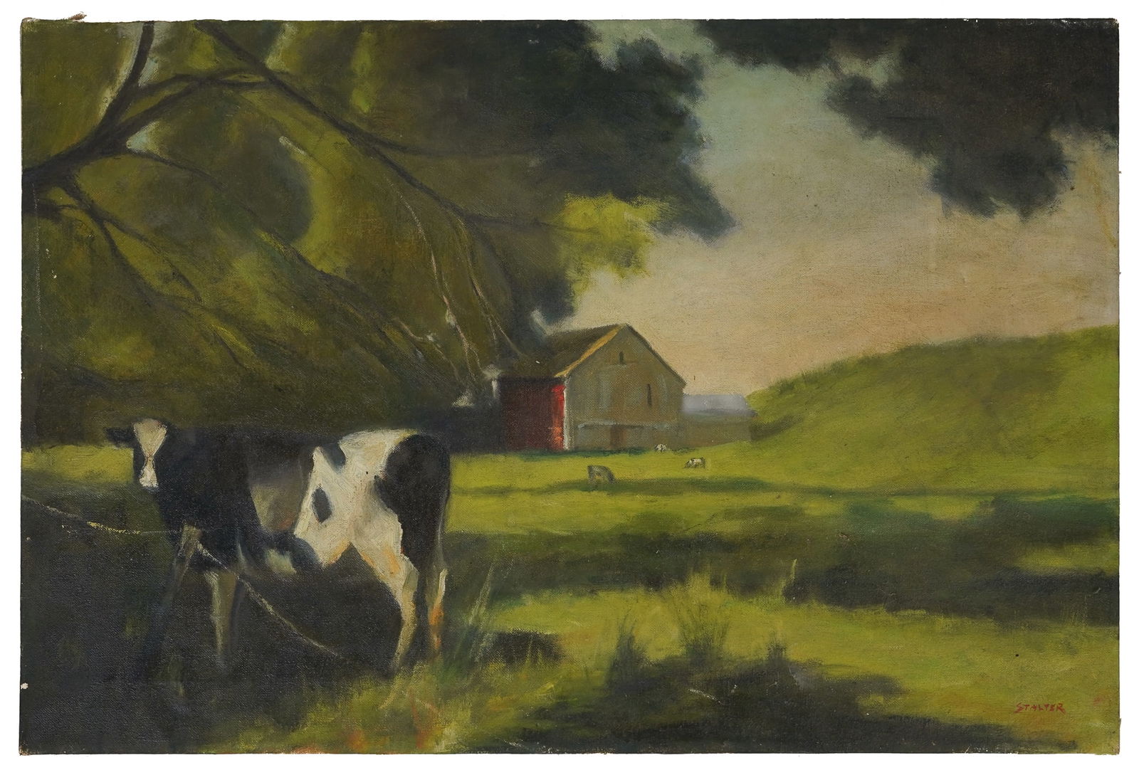 Richard Stalter (AM 1934-) Landscape with Holstein (1 of 3)