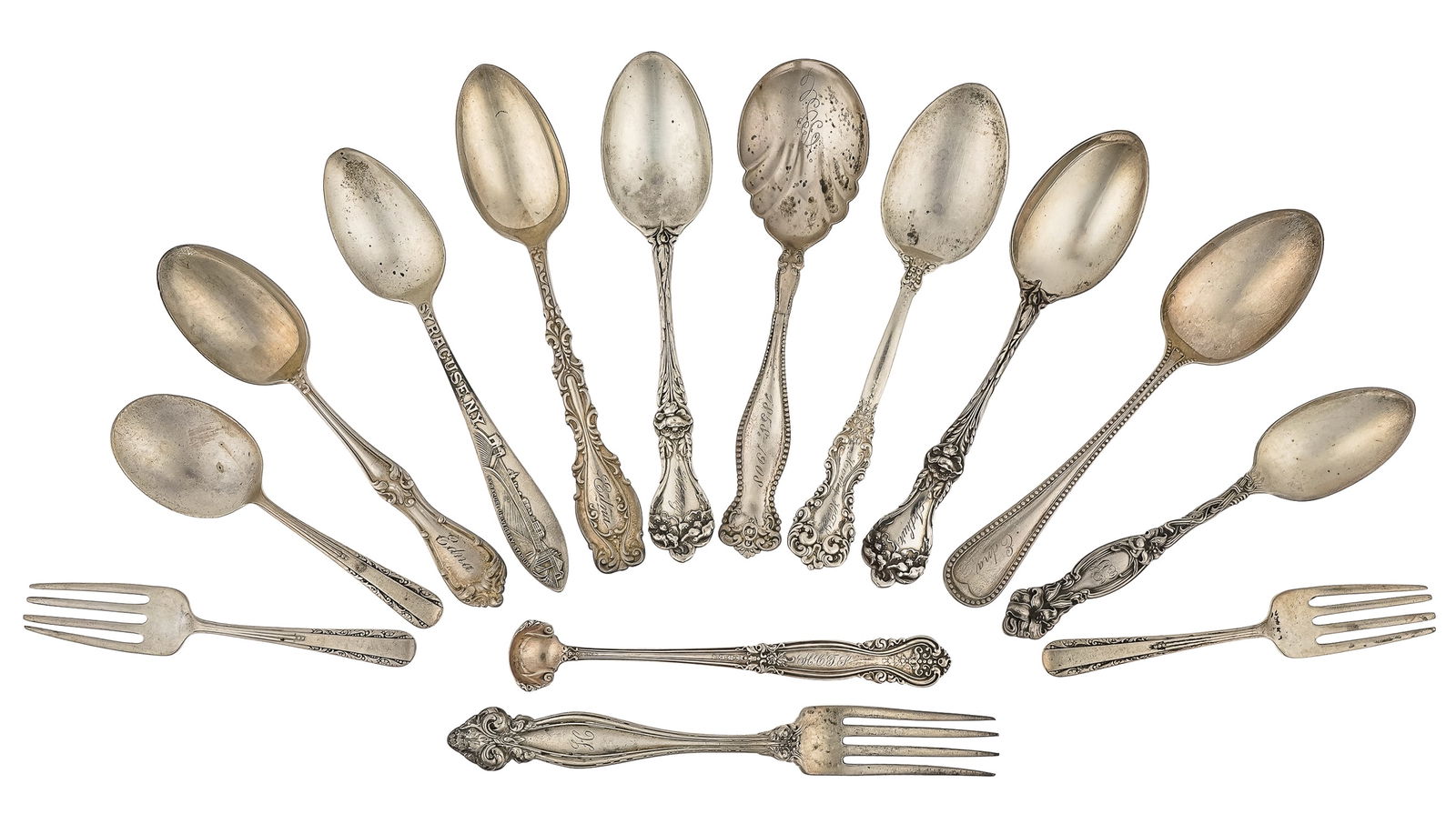 14 pcs. Assorted Sterling Silver Flatware (1 of 3)