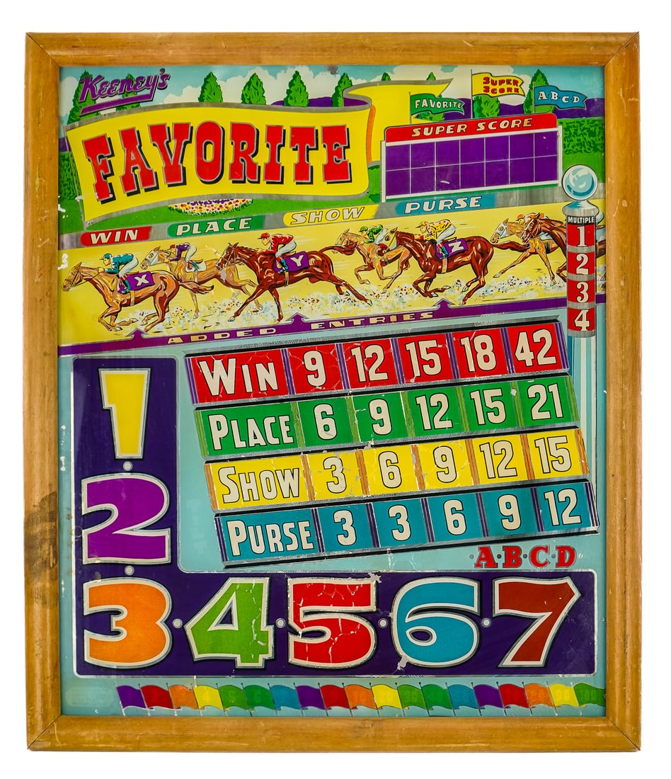 Horse Racing Pinball Back Glass (1 of 5)