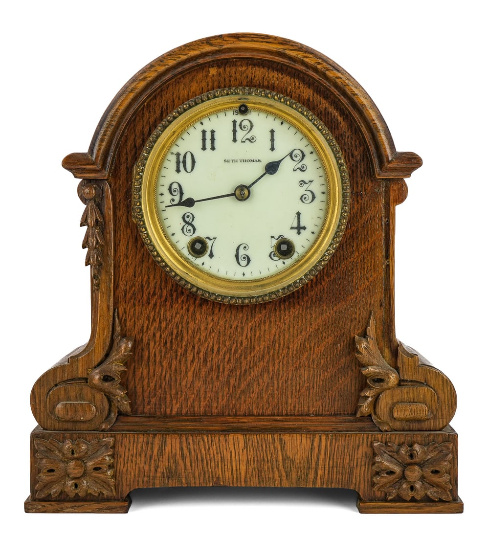 Victorian Oak Mantle Clock (1 of 7)
