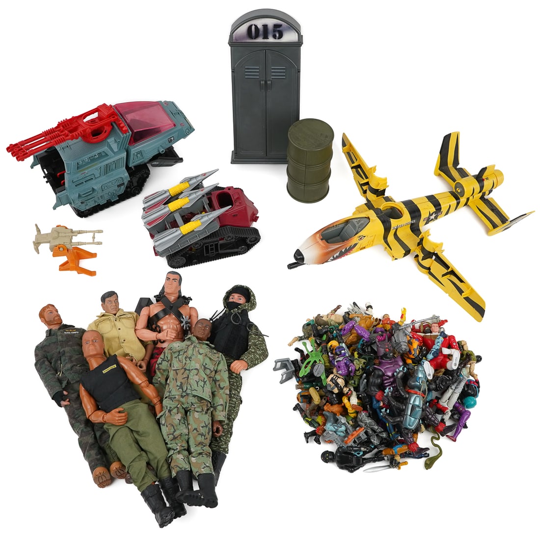 GI Joe Dolls, Action Figures, Accessories: GI Joe dolls, action figures, accessories (played with, not collated for completeness)