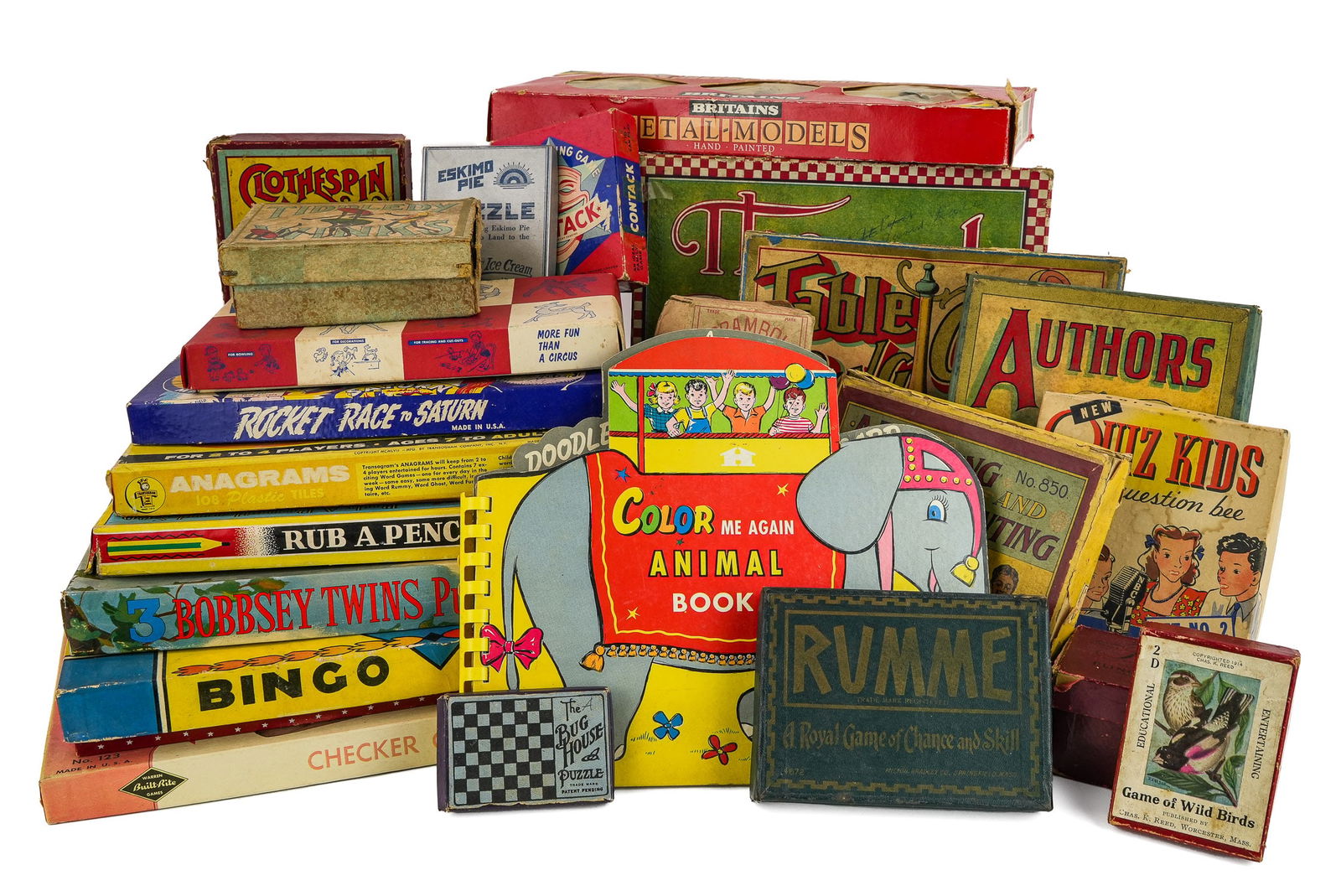 Lot of Vintage ca. 1900-1950 Games and Puzzles (1 of 2)