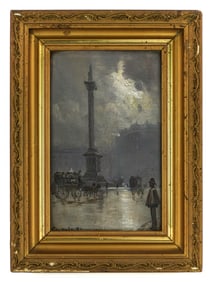 George Hyde Pownell (EN 1876-1932) A Wet Day Charing Cross