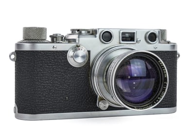Leica III Model F Camera with Red Dial