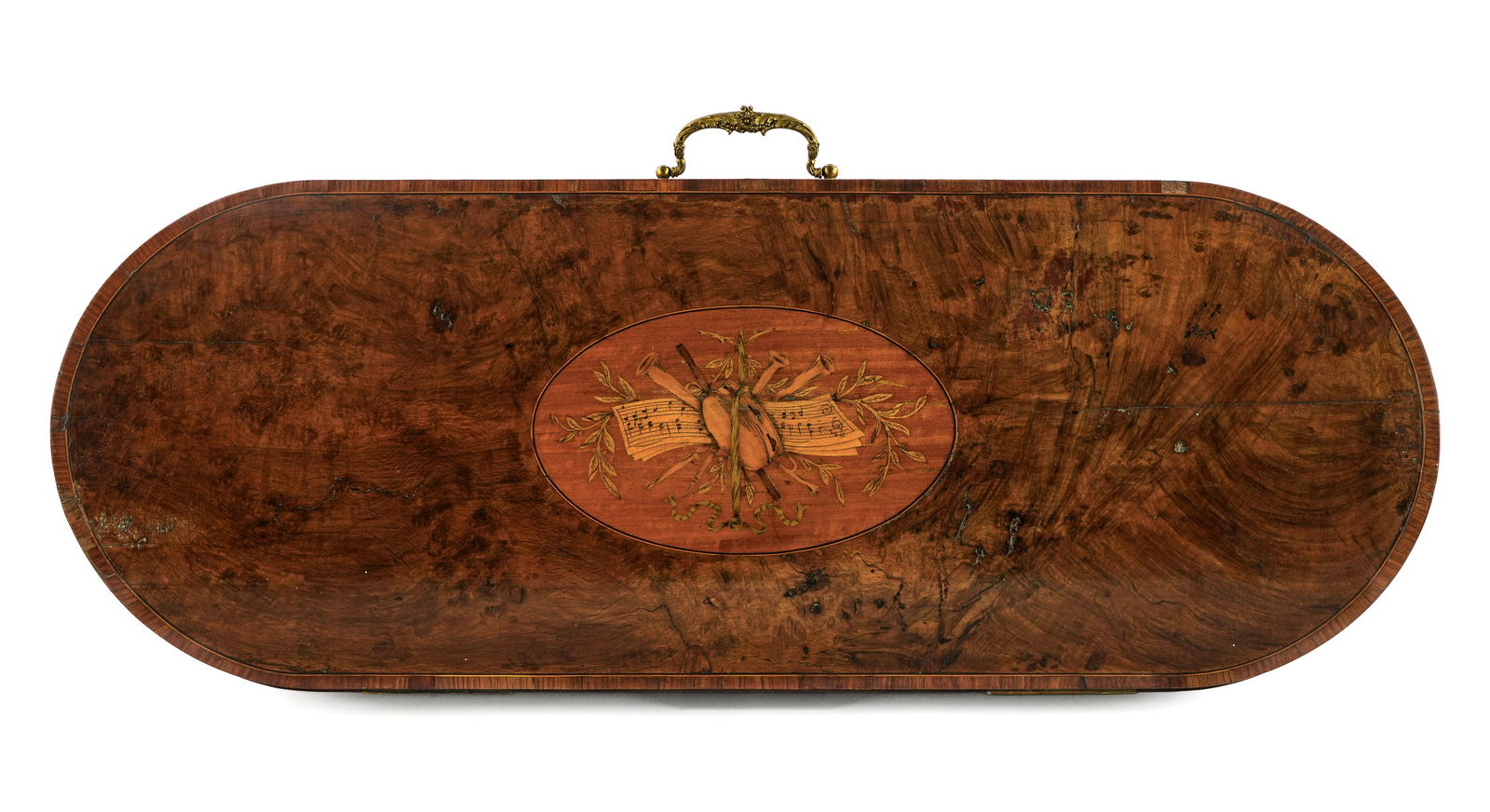 Outstanding 19th c English Inlaid Mahogany Violin Case (1 of 16)