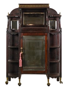 Fine Victorian Walnut Curio Cabinet