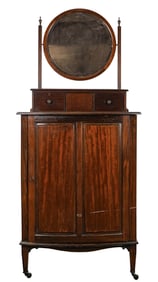 Mahogany Bowfront Shaving Stand