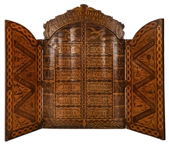 WWI Inlaid Commemorative Memorial Plaque