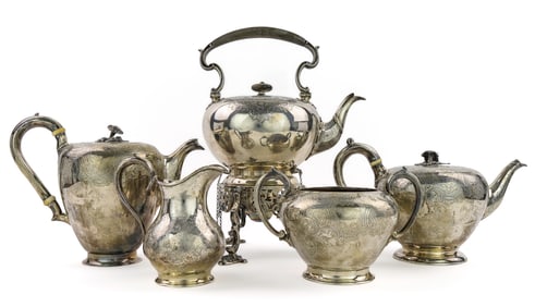ca. 1840 London Sterling Assembled Tea Service