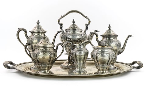 Dominick and Haff Sterling Silver Tea Service