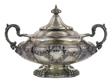 Gorham Sterling Silver Lion Soup Tureen