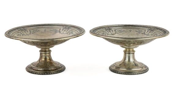 Pair of Towle D'Orleans Sterling Silver Compotes