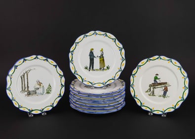 10 Faiences de Rawdon Habitant Dinner Plates
