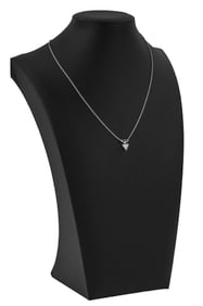 14k White Gold Trillion Cut Diamond Necklace