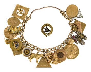14k Yellow Gold Charm Bracelet